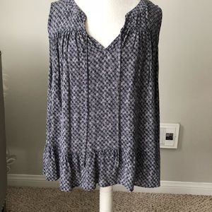 LOFT Patterned Swingy Sleeveless Blouse
